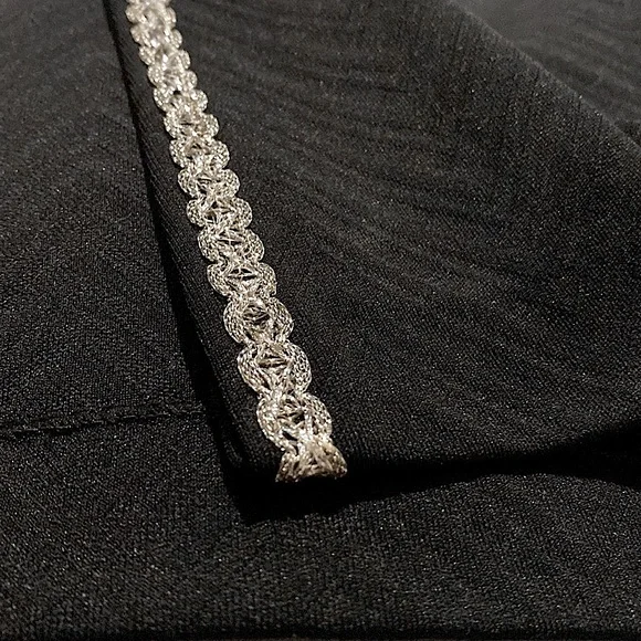 vtg Tuxedo Hostess Dress w Dual Side Splits - Picture 10 of 10